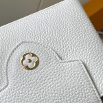 Louis Vuitton Capucines BB White Taurillon Calfskin Handbag with Gold Hardware