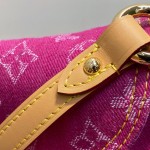 Louis Vuitton M95216 Pink Purple & Denim Blue Vintage Denim Baguette Bag