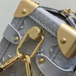 Louis Vuitton Side Trunk MM Gray M25602 with Mini Pouch – Monogram Embossed Leather