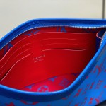 Louis Vuitton Pochette Voyage Blue M14692 Monogram Glow Coated Canvas Clutch Bag