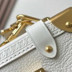 Louis Vuitton Side Trunk BB Handbag M23915 M25072 in Off-White and Light Brown – Premium Leather Replica