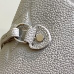 Louis Vuitton Neverfull MM M13758 Lilac Purple Monogram Empreinte Tote Bag
