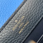 Louis Vuitton Capucines BB Black and Blue Handbag Custom M20844 M20845