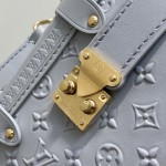 Louis Vuitton Side Trunk MM Gray M25602 with Mini Pouch – Monogram Embossed Leather