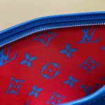 Louis Vuitton Pochette Voyage Blue M14692 Monogram Glow Coated Canvas Clutch Bag