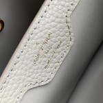 Louis Vuitton Capucines MM Handbag M21296 Small in Grey Leather