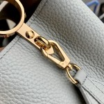 Louis Vuitton Capucines MM Handbag M21296 Medium in Grey Leather