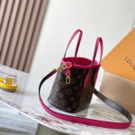  Louis Vuitton Neverfull Bandoulière Inside Out BB reversible handbag in White Green, Pink White, Brown and Rose Pink