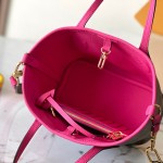  Louis Vuitton Neverfull Bandoulière Inside Out BB reversible handbag in White Green, Pink White, Brown and Rose Pink