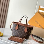  Louis Vuitton Neverfull Bandoulière Inside Out BB reversible handbag in White Green, Pink White, Brown and Rose Pink