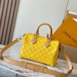 Louis Vuitton Bandoulière 25 M24426 yellow cowhide leather handbag from Pharrell Williams 2024 Fall Winter collection