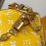Louis Vuitton Bandoulière 25 M24426 yellow cowhide leather handbag from Pharrell Williams 2024 Fall Winter collection