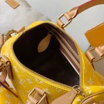 Louis Vuitton Bandoulière 25 M24426 yellow cowhide leather handbag from Pharrell Williams 2024 Fall Winter collection