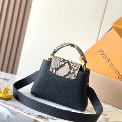 Louis Vuitton - Capucines BB M81408 Black Python Dynamic Chip Edition Premium MB Chip Leather