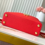 Louis Vuitton Capucines M13250 Red Cherry Patchwork Gold Chain Handbag