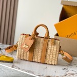 Louis Vuitton Keepall Bandoulière 25 M14455 Rattan Bag Premium MB Chip