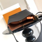 Louis Vuitton Low Key Hobo Bag in grained calfskin leather with adjustable shoulder strap