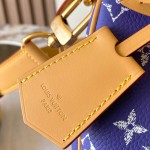 Louis Vuitton Speedy P9 Bandouliere 25 Handbag M11562 Windy Purple & M11561 Lake Blue with A-grade Full Steel Hardware (9.84 x 5.91 x 5.91 inches)