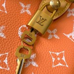 Louis Vuitton Speedy P9 Bandouliere 25 Handbag M13912 Tangerine Orange with A-grade Full Steel Hardware (9.84 x 5.91 x 5.91 inches)