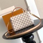Louis Vuitton Croisette Damier Azur canvas handbag with leather tassel