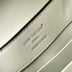 Louis Vuitton Capucines N93163 in White and Pink Crocodile Leather with Monogram Flower Pattern and Metallic Accents
