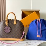 Louis Vuitton Rickshaw M27327 mini handbag replica MB163c version with premium fabric and steel hardware