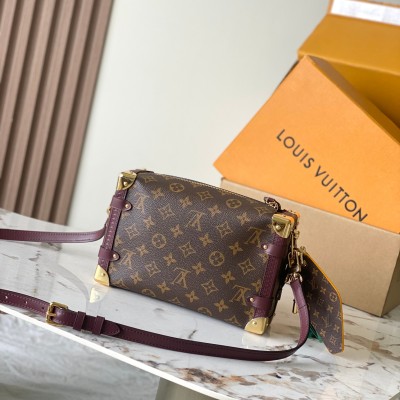 Louis Vuitton - Getaway Side Trunk Medium M28569 Monogram Inspired Handbag MB163C Premium Leather 