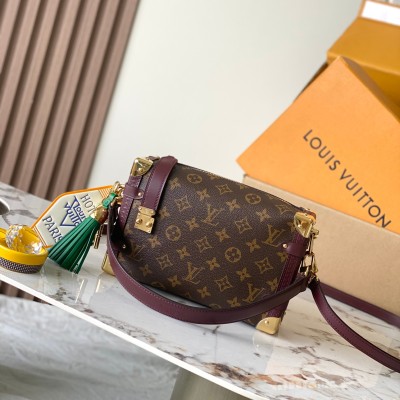 Louis Vuitton - Getaway Side Trunk Medium M28569 Monogram Inspired Handbag MB163C Premium Leather 