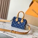 Louis Vuitton Speedy 18 Bandoulière M27557 inspired handbag in premium MB163c leather