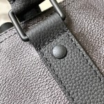 Louis Vuitton Keepall Bandoulière 25 M14919 black cowhide leather bag with metal hardware