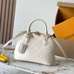 Louis Vuitton Alma BB M2A357 shell-shaped premium fabric handbag with metal hardware