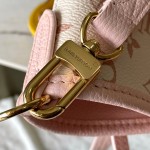  Louis Vuitton Neverfull Bandoulière Inside Out BB reversible handbag in White Green, Pink White, Brown and Rose Pink