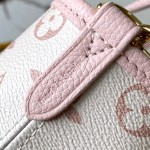  Louis Vuitton Neverfull Bandoulière Inside Out BB reversible handbag in White Green, Pink White, Brown and Rose Pink