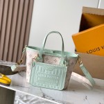  Louis Vuitton Neverfull Bandoulière Inside Out BB reversible handbag in White Green, Pink White, Brown and Rose Pink