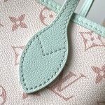  Louis Vuitton Neverfull Bandoulière Inside Out BB reversible handbag in White Green, Pink White, Brown and Rose Pink