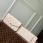 Louis Vuitton Pochette Félicie Chain Bag M14968 Two-Tone Monogram Leather