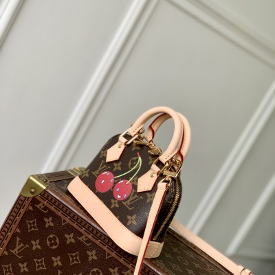 Louis Vuitton - Nano Alma Handbag M13416 Cherry Monogram Canvas Replica