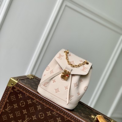 Louis Vuitton - Nano Noé M13656 Dual Tone Monogram Empreinte Leather Backpack Replica