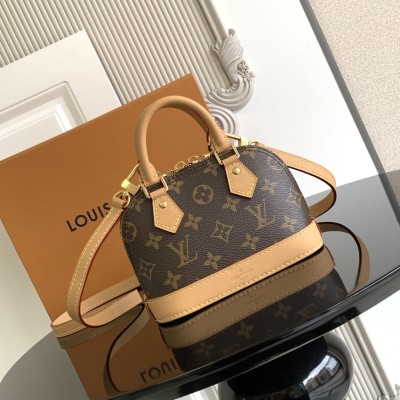 Louis Vuitton - Nano Alma Handbag Monogram Canvas with Leather Trim