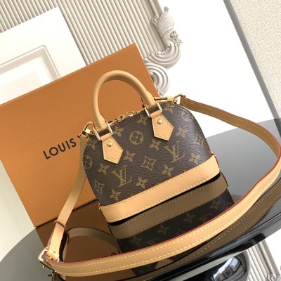Louis Vuitton - Nano Alma Handbag Monogram Canvas with Leather Trim