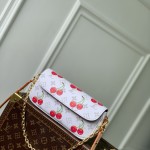 Louis Vuitton Wallet On Chain Ivy M14239 Cherry Murakami Re-edition Monogram Canvas