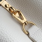 Louis Vuitton Capucines M25087 White Taurillon Leather Handbag Mini Small Medium