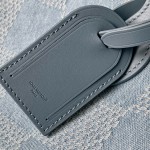 Louis Vuitton Nevereverfull Tote Bag N00198 in Damier Denim 3D Cotton Canvas with Leather Trims