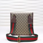 Gucci 598604 Beige Brown Leather Handbag