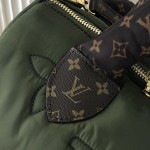 Louis Vuitton Speedy Bandoulière 25 Silver Econyl embroidered tote bag