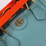 GUCCI 702732 Sky Blue Leather Handbag with Original Dust Bag