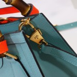 GUCCI 702732 Sky Blue Leather Handbag with Original Dust Bag