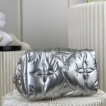 Louis Vuitton Speedy Bandoulière 25 Silver Econyl embroidered tote bag