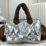 Louis Vuitton Speedy Bandoulière 25 Silver Econyl embroidered tote bag