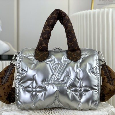 Louis Vuitton - Speedy Bandoulière 25 Silver Econyl Sustainable Tote Bag M59009